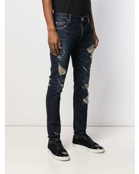 Balmain Slim Cut Ripped Jeans