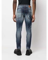 Philipp Plein Stonewashed Skinny Cut Jeans