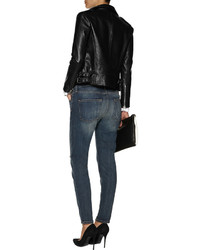 Current/Elliott The Slouchy Stiletto Distressed Mid Rise Skinny Jeans