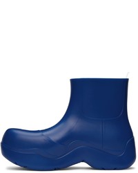 Bottega Veneta Blue Matte Puddle Chelsea Boots