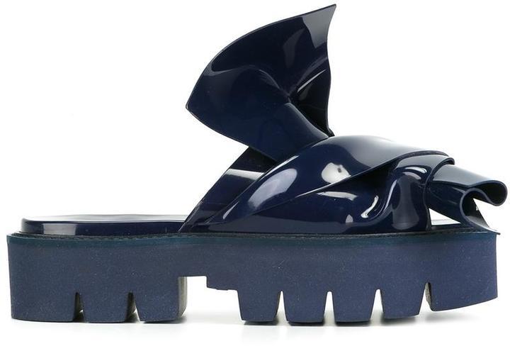 No.21 No21 Knotted Slider Sandals, $234 | farfetch.com | Lookastic