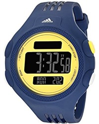 adidas Adp3135 Stainless Steel Digital Watch With Blue Polyurethane Band