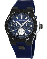 Vince Camuto Blue Silicone Strap Watch 43mm Vc1010nvti
