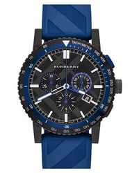 Burberry Chronograph Rubber Strap Watch 42mm