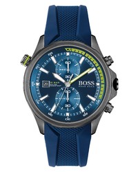 BOSS Globetrotter Chronograph Silicone Watch