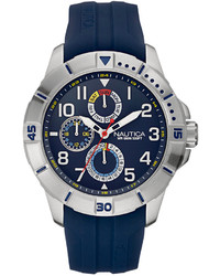 Nautica Navy Silicone Strap Watch 47mm Nad12505g