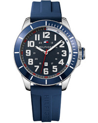 Tommy Hilfiger Navy Silicone Strap Watch 48mm 1791069
