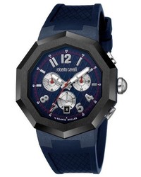 Roberto Cavalli By Franck Muller Chronograph Rubber Strap Watch 45mm