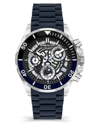 Kenneth Cole Sport Chronograph Silicone Watch In Blue At Nordstrom