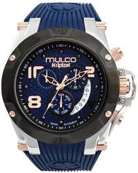 Mulco Unisex Swiss Chronograph Kripton Silicone Strap Watch 46mm Mw5 2029 013