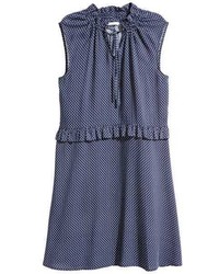 H&M Patterned Dress With Ruffles