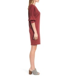 Bobeau Ruffle Sleeve Tunic Dress