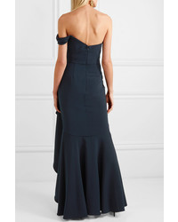 Marchesa Notte Off The Shoulder Draped Crepe Gown