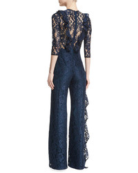 Alexis Derica Wide Leg Lace Jumpsuit W Ruffled Frills
