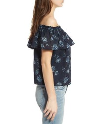 Current/Elliott The Ruffle Off The Shoulder Top