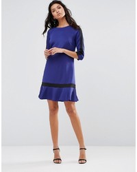 Paper Dolls 34 Sleeve Shift Dress With Ruffle Hem