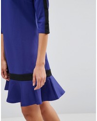 Paper Dolls 34 Sleeve Shift Dress With Ruffle Hem