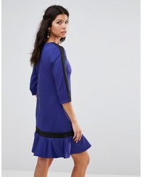 Paper Dolls 34 Sleeve Shift Dress With Ruffle Hem