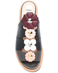Fendi Flower Appliqu Sandals
