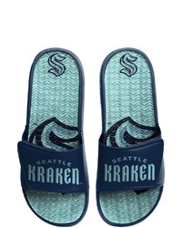 FOCO Seattle Kraken Wordmark Gel Slide Sandals