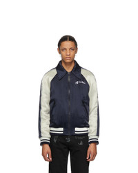 Off-White Navy And Souvenir Bomber Jacket