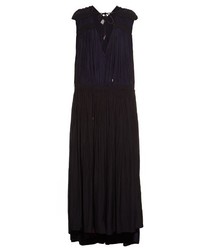 Lanvin Gathered Washed Satin Gown