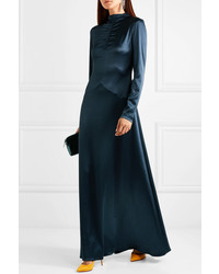Cédric Charlier Ruched Satin Gown