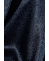 I.D. Sarrieri Macaroon Delights Chantilly Lace Trimmed Silk Blend Satin Jacket Midnight Blue
