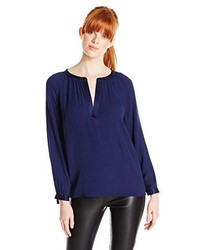 Joie Donya Washed Satin Long Sleeve Blouse