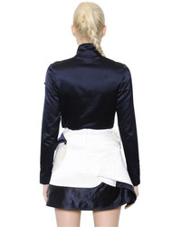 J.W.Anderson Embellished Zip Up Silk Satin Blouse