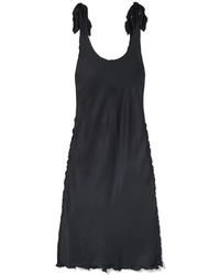 Acne Studios Bow Detailed Satin Midi Dress