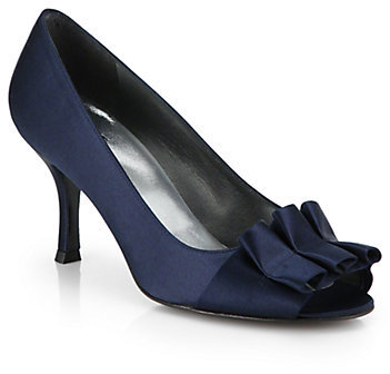 stuart weitzman satin pumps