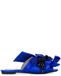 No.21 No21 Blue Bow Slip On Sandals