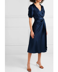 Diane von Furstenberg Valentina Satin Wrap Dress