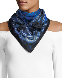 Versace Abstract Watercolor Foulard Scarf