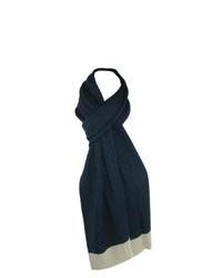 CTM Wool Blend Scarf Navybeige One Size