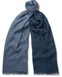 Loro Piana Duo Fringed Cashmere And Silk Blend Scarf