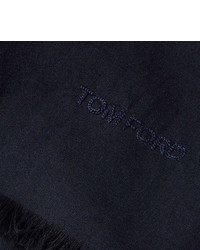 Tom Ford Fringed Cashmere And Silk Blend Scarf