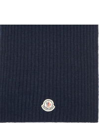 Moncler Navy Cashmere Scarf