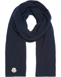 Moncler Navy Cashmere Scarf