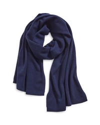 Nordstrom Wool Cashmere Scarf In Blue Depths At
