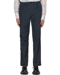 Soulland Navy Polyester Fadi Trousers