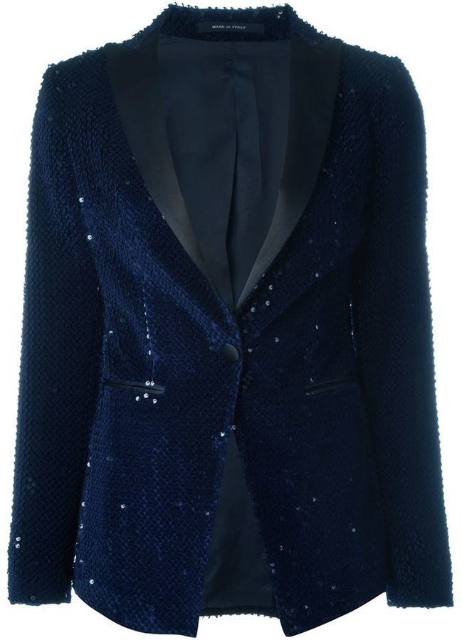 sequin tuxedo blazer