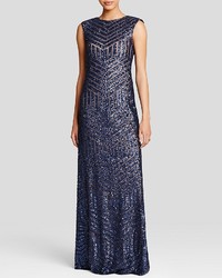Vera Wang Gown Sleeveless Sequin Embellished