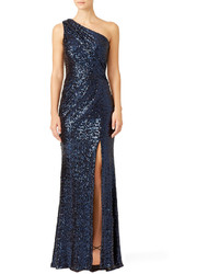 Badgley mischka discount navy constellation gown