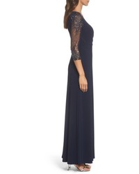 Adrianna Papell Petite Sequin Jersey Gown