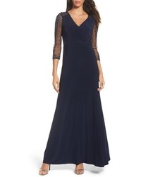Adrianna Papell Petite Sequin Jersey Gown