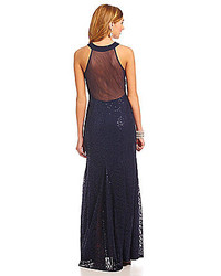 Teeze Me Sequin Lace Trumpet Gown