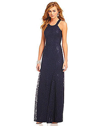 Teeze Me Sequin Lace Trumpet Gown