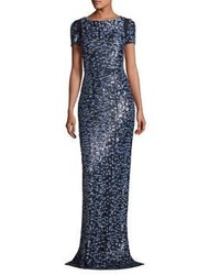 Carmen Marc Valvo Sequined Gown